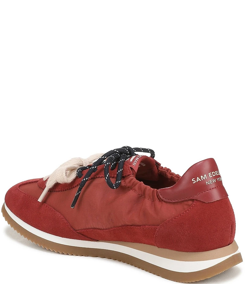 Sam Edelman Evara Nylon and Suede Logo Lace Up Sneakers
