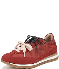 Sam Edelman Evara Nylon and Suede Logo Lace Up Sneakers
