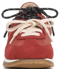 Sam Edelman Evara Nylon and Suede Logo Lace Up Sneakers