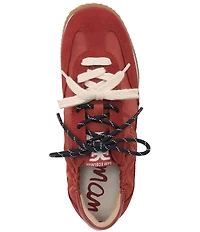 Sam Edelman Evara Nylon and Suede Logo Lace Up Sneakers