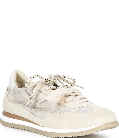 Sam Edelman Evara Nylon and Suede Logo Lace Up Sneakers