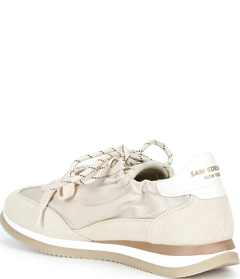 Sam Edelman Evara Nylon and Suede Logo Lace Up Sneakers
