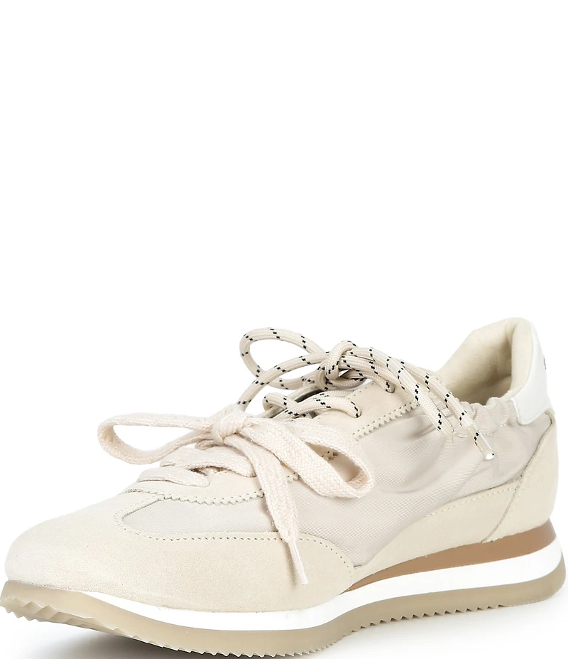 Sam Edelman Evara Nylon and Suede Logo Lace Up Sneakers