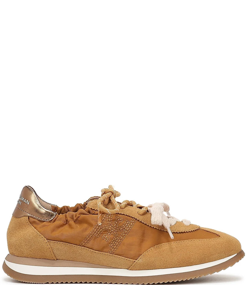 Sam Edelman Evara Nylon and Suede Logo Lace Up Sneakers