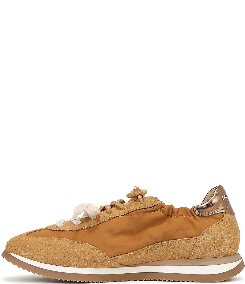 Sam Edelman Evara Nylon and Suede Logo Lace Up Sneakers