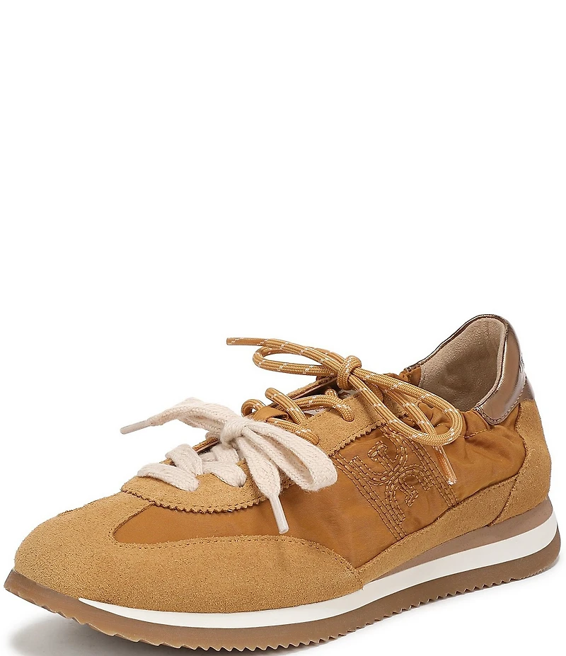 Sam Edelman Evara Nylon and Suede Logo Lace Up Sneakers