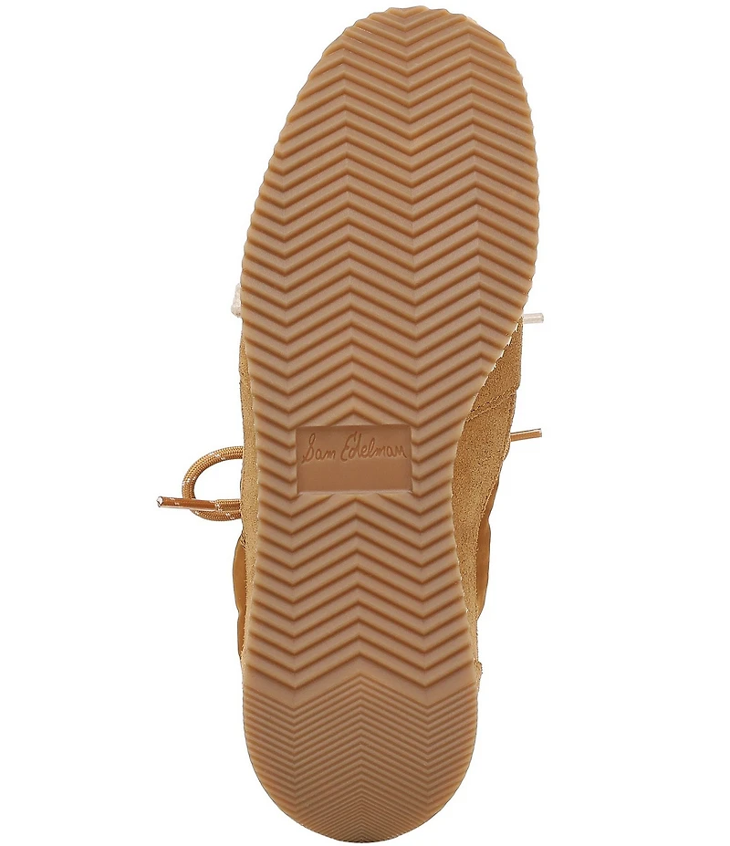Sam Edelman Evara Nylon and Suede Logo Lace Up Sneakers
