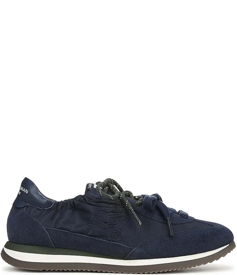 Sam Edelman Evara Nylon and Suede Logo Lace Up Sneakers