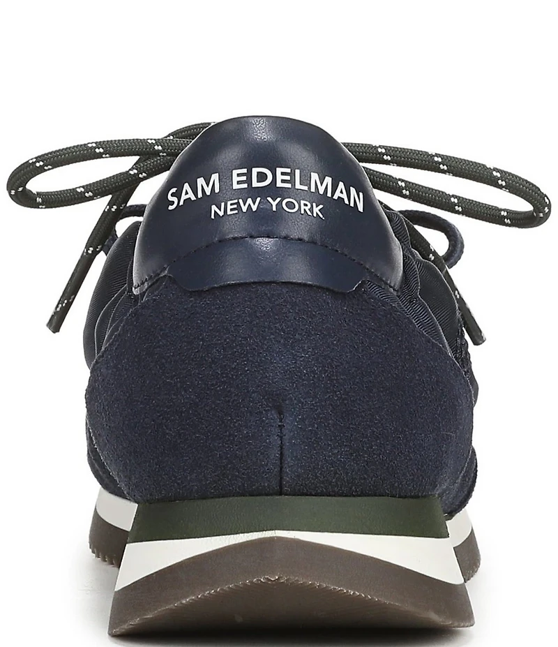 Sam Edelman Evara Nylon and Suede Logo Lace Up Sneakers