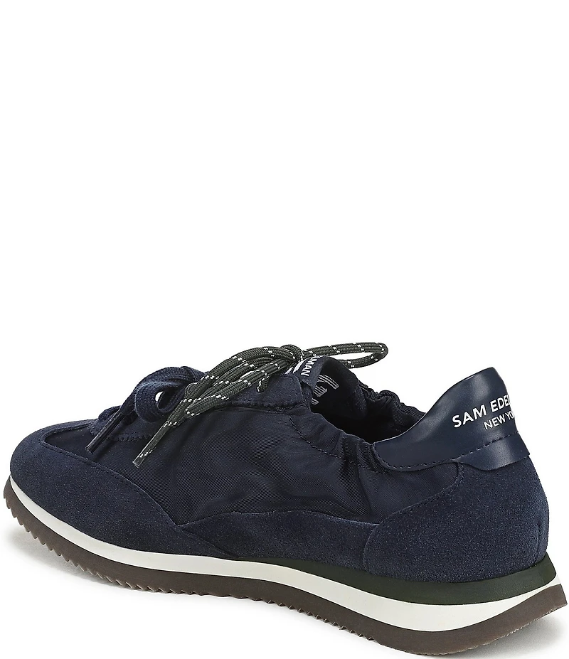 Sam Edelman Evara Nylon and Suede Logo Lace Up Sneakers
