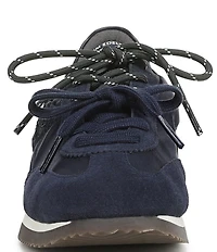 Sam Edelman Evara Nylon and Suede Logo Lace Up Sneakers