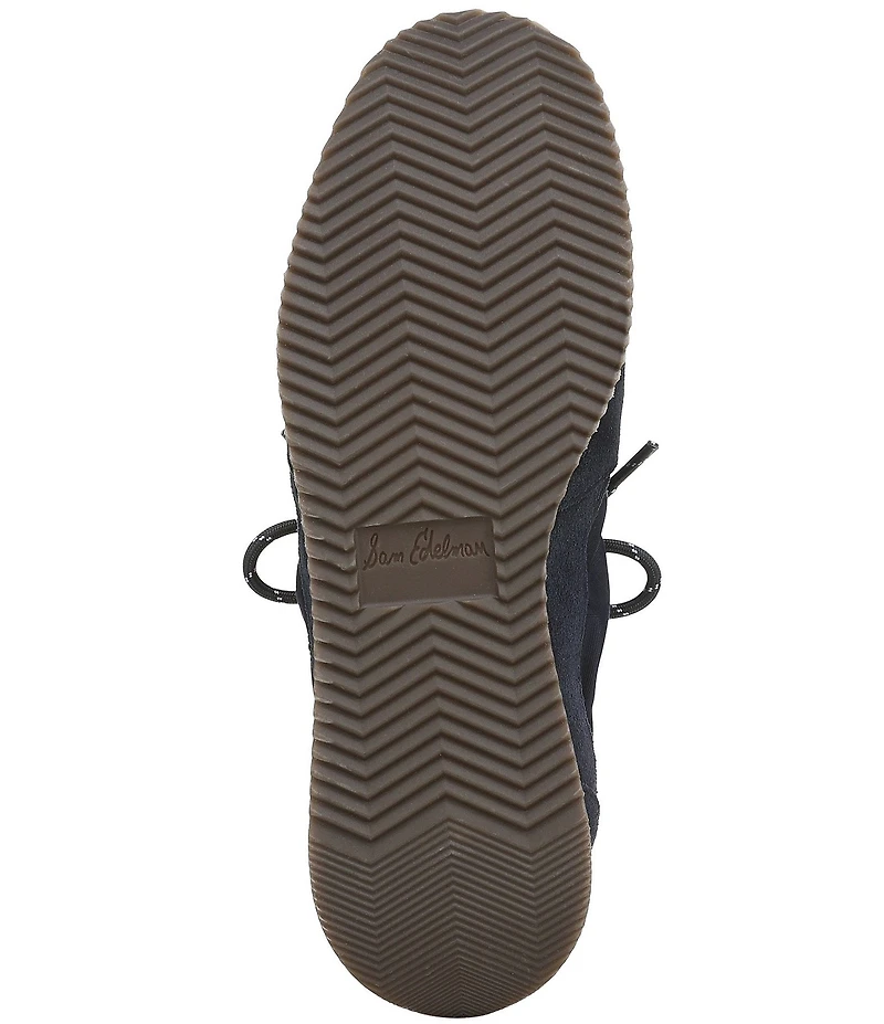Sam Edelman Evara Nylon and Suede Logo Lace Up Sneakers