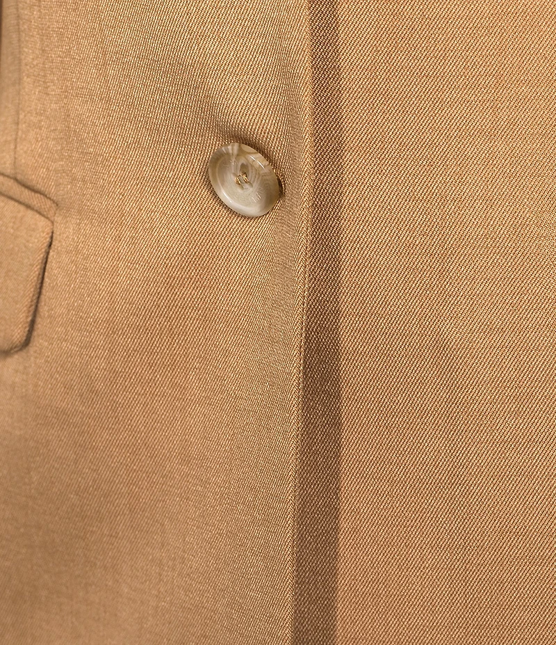 Sam Edelman Coordinating Fallon Slim Stretch Embroidered Twill Notch Lapel Two Button Blazer