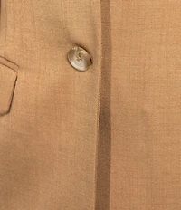 Sam Edelman Coordinating Fallon Slim Stretch Embroidered Twill Notch Lapel Two Button Blazer
