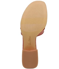 Sam Edelman Farrin Raffia and Suede Double E Logo Slide Sandals