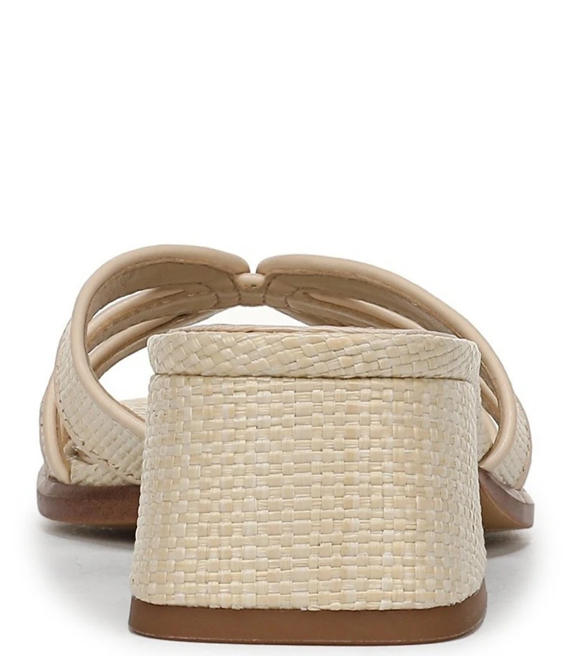 Sam Edelman Farrin Raffia Double E Logo Slide Sandals