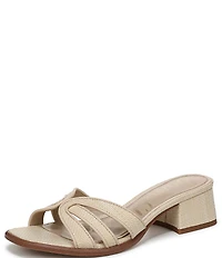Sam Edelman Farrin Raffia Double E Logo Slide Sandals