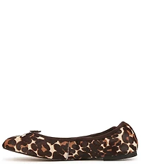 Sam Edelman Felicia Leopard Print Calf Hair Bow Ballet Flats