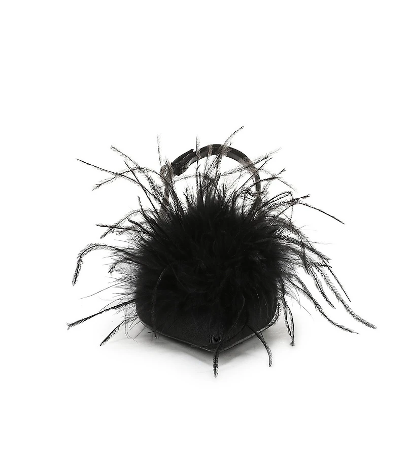 Sam Edelman Finch Feather Pom Pom Textured Fabric Pointed Toe Slingback Pumps