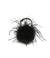 Sam Edelman Finch Feather Pom Pom Textured Fabric Pointed Toe Slingback Pumps