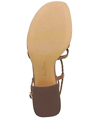 Sam Edelman Fletcher Braided Raffia Ankle Strap Block Heel Sandals