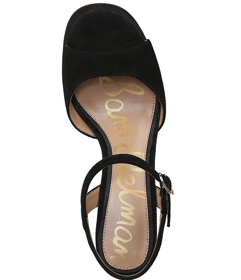 Sam Edelman Fleur Suede Ankle Strap Platform Dress Sandals