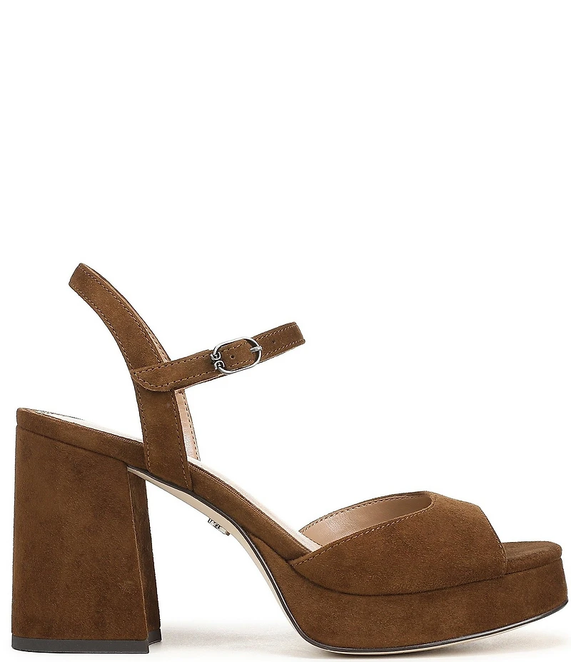 Sam Edelman Fleur Suede Ankle Strap Platform Dress Sandals