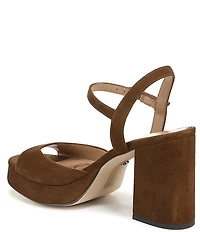 Sam Edelman Fleur Suede Ankle Strap Platform Dress Sandals