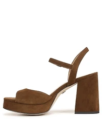 Sam Edelman Fleur Suede Ankle Strap Platform Dress Sandals