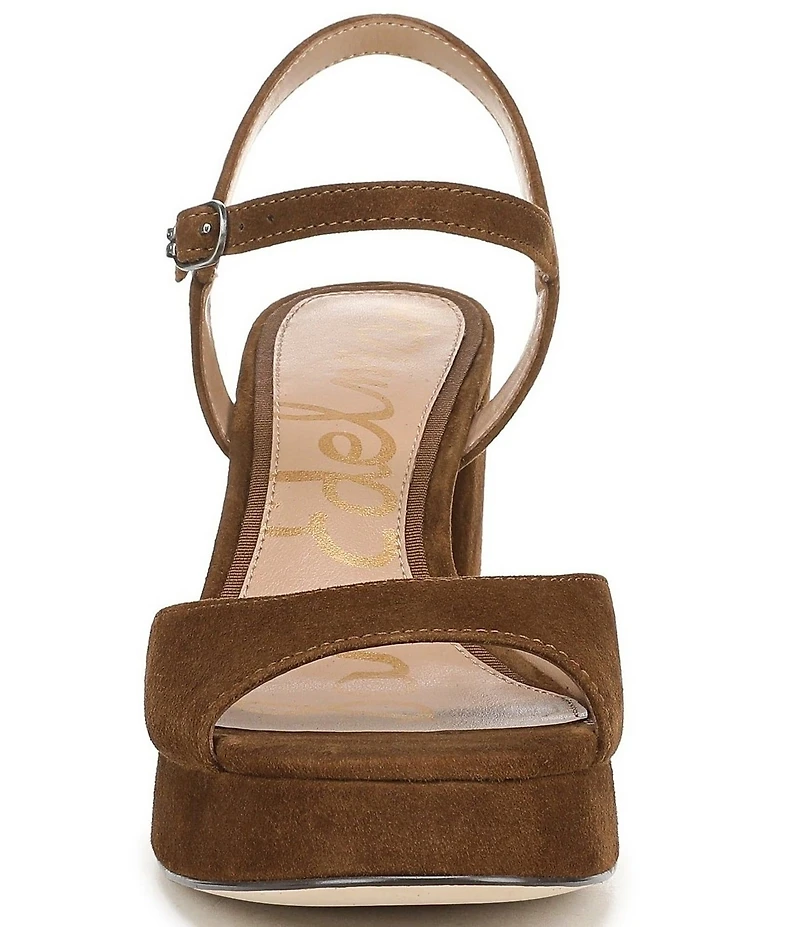 Sam Edelman Fleur Suede Ankle Strap Platform Dress Sandals