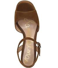 Sam Edelman Fleur Suede Ankle Strap Platform Dress Sandals