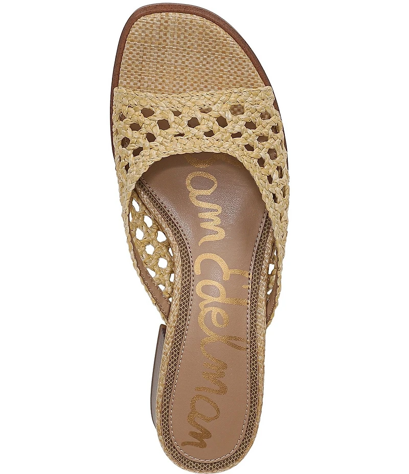 Sam Edelman Fynn Woven Raffia Slide Sandals