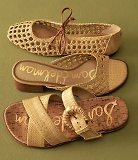 Sam Edelman Fynn Woven Raffia Slide Sandals