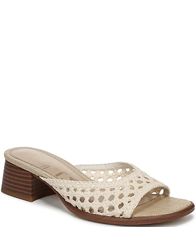 Sam Edelman Fynn Woven Raffia Slide Sandals