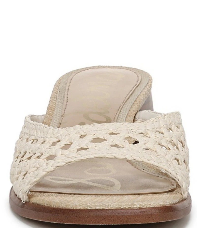 Sam Edelman Fynn Woven Raffia Slide Sandals