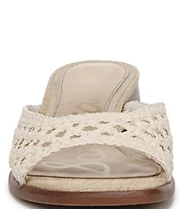 Sam Edelman Fynn Woven Raffia Slide Sandals