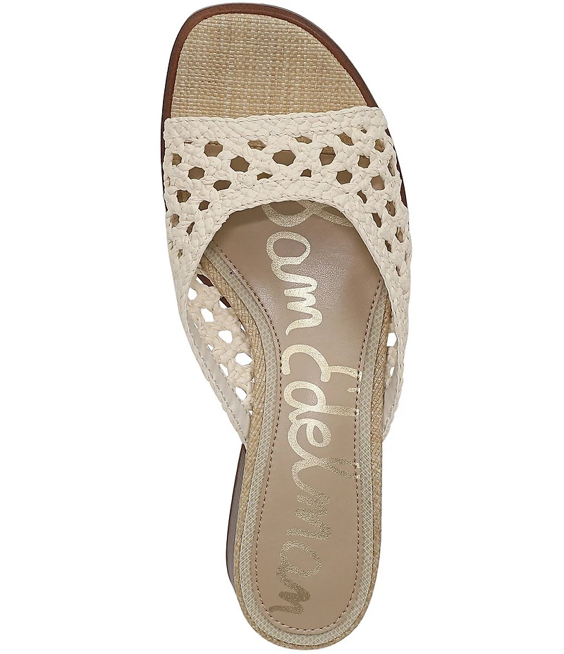 Sam Edelman Fynn Woven Raffia Slide Sandals