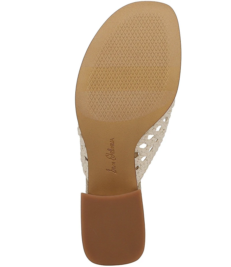 Sam Edelman Fynn Woven Raffia Slide Sandals