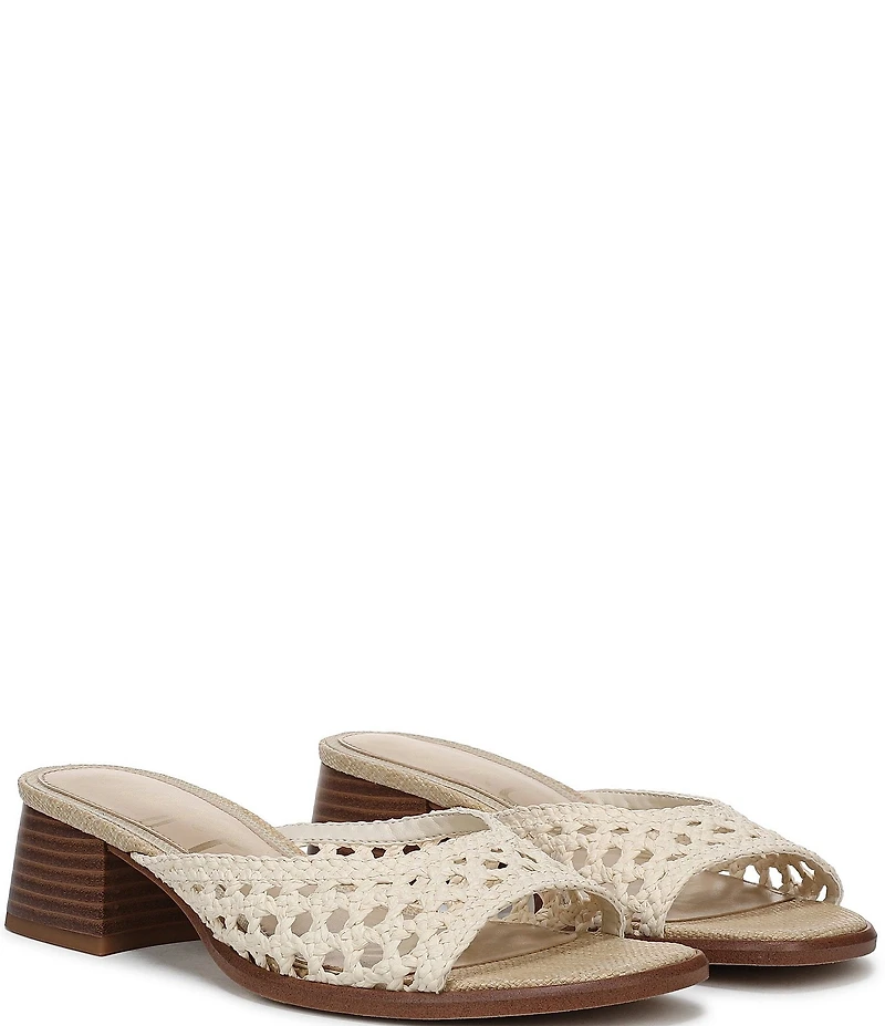 Sam Edelman Fynn Woven Raffia Slide Sandals