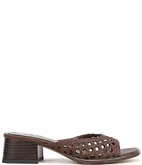 Sam Edelman Fynn Woven Raffia Slide Sandals