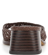 Sam Edelman Fynn Woven Raffia Slide Sandals