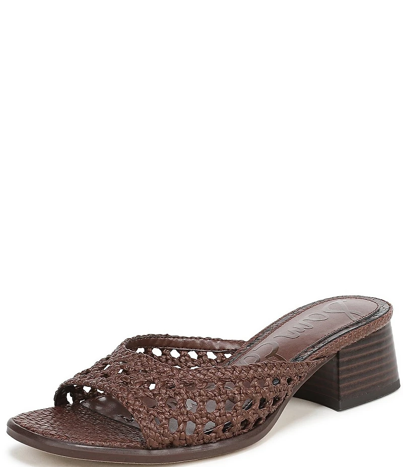 Sam Edelman Fynn Woven Raffia Slide Sandals