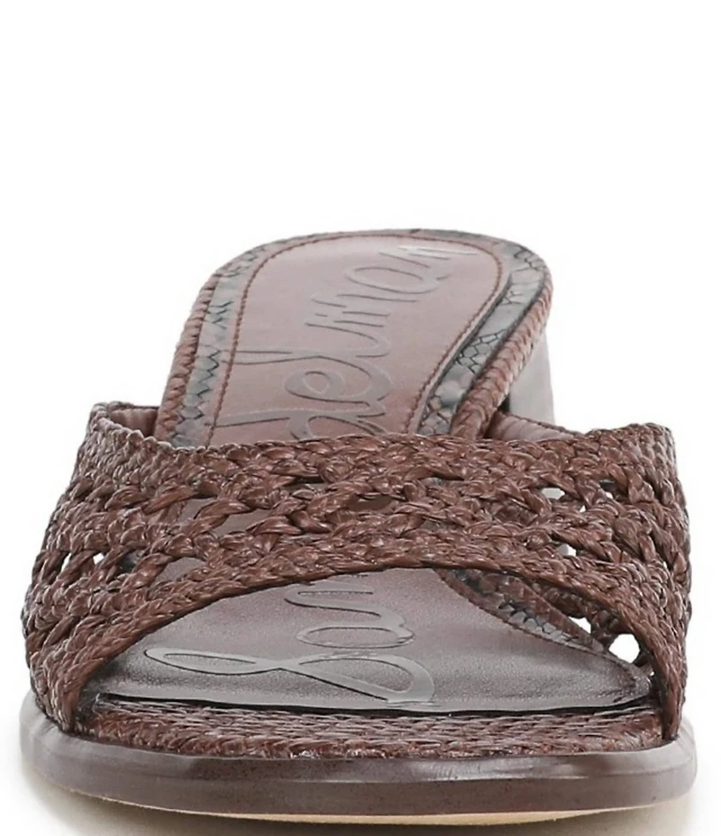 Sam Edelman Fynn Woven Raffia Slide Sandals