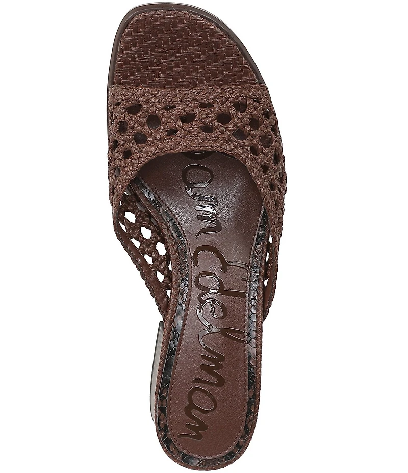 Sam Edelman Fynn Woven Raffia Slide Sandals