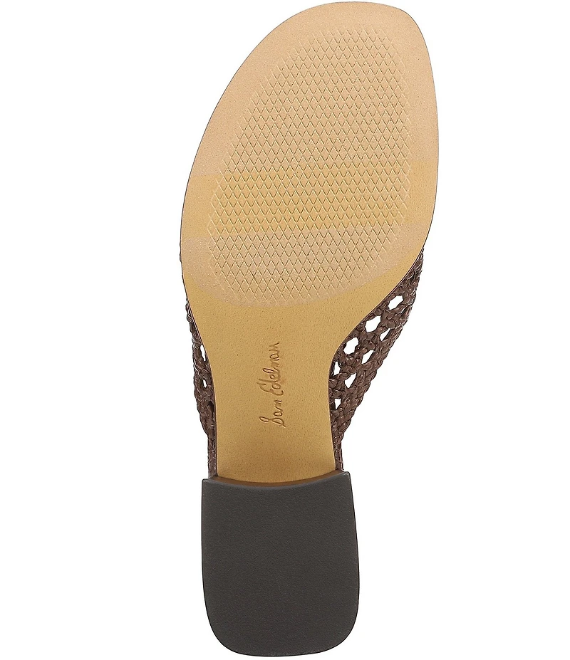 Sam Edelman Fynn Woven Raffia Slide Sandals