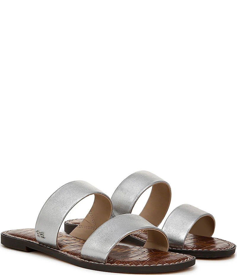 Sam Edelman Gala Leather Double Banded Slide Sandals