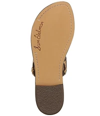 Sam Edelman Gala Leopard Print Calf Hair Double Banded Slide Sandals