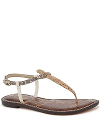 Sam Edelman Gigi Mixed Media T-Strap Flat Sandals