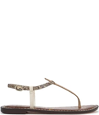 Sam Edelman Gigi Mixed Media T-Strap Flat Sandals