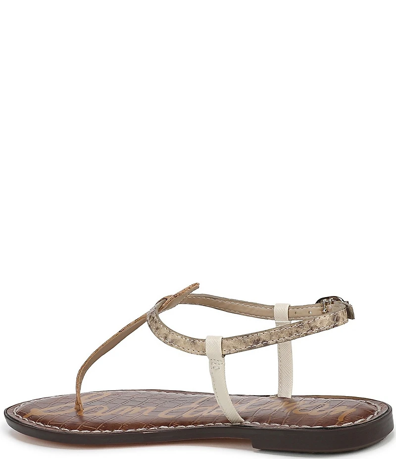 Sam Edelman Gigi Mixed Media T-Strap Flat Sandals